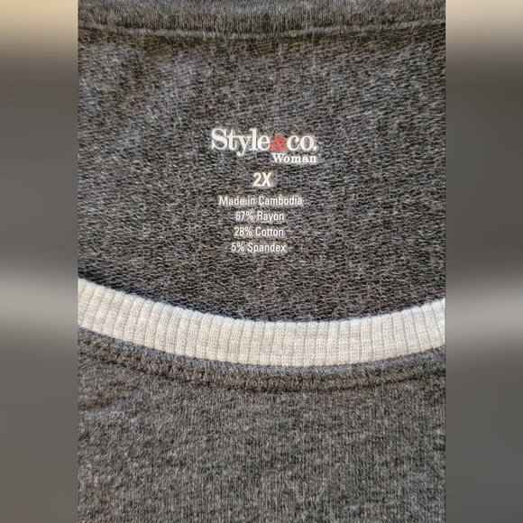 Style & Co Women Holiday Top - 2XL - Picture 5 of 5